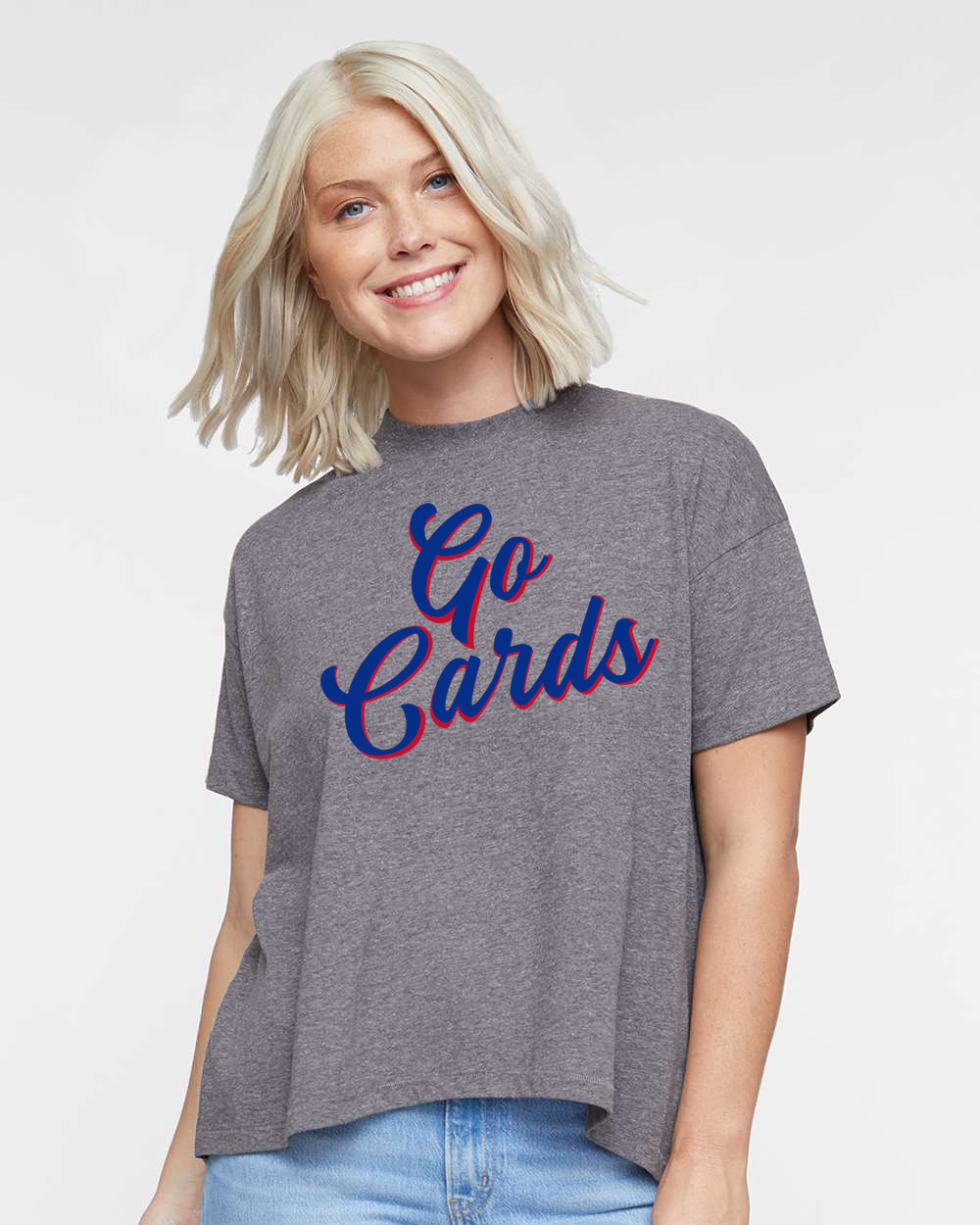 "Go Cards" Hi-Lo Women's Relaxed Tee