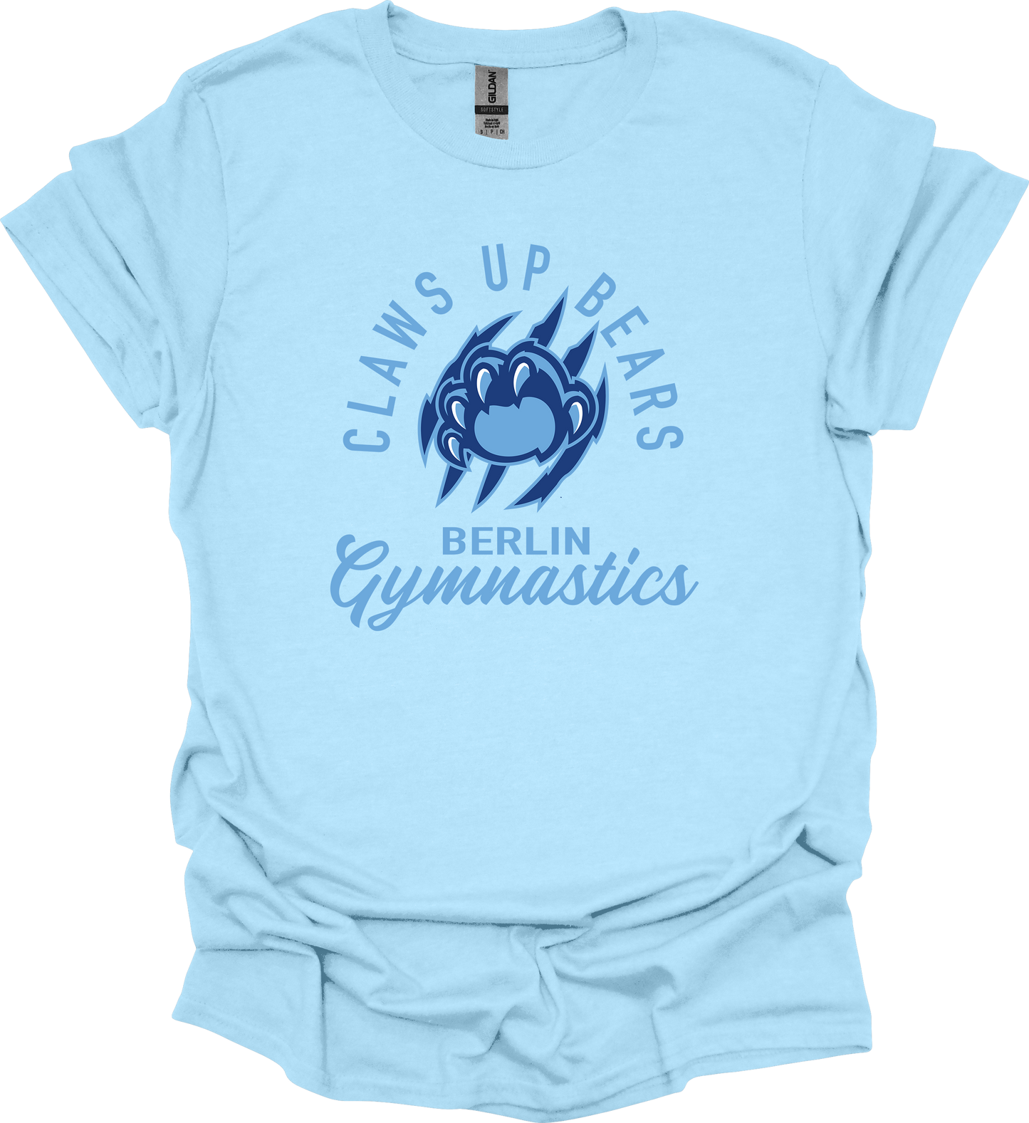 "Claws Up Bears" Berlin Gymnastics Gildan Unisex Softstyle Tee (Available in Youth Sizes)