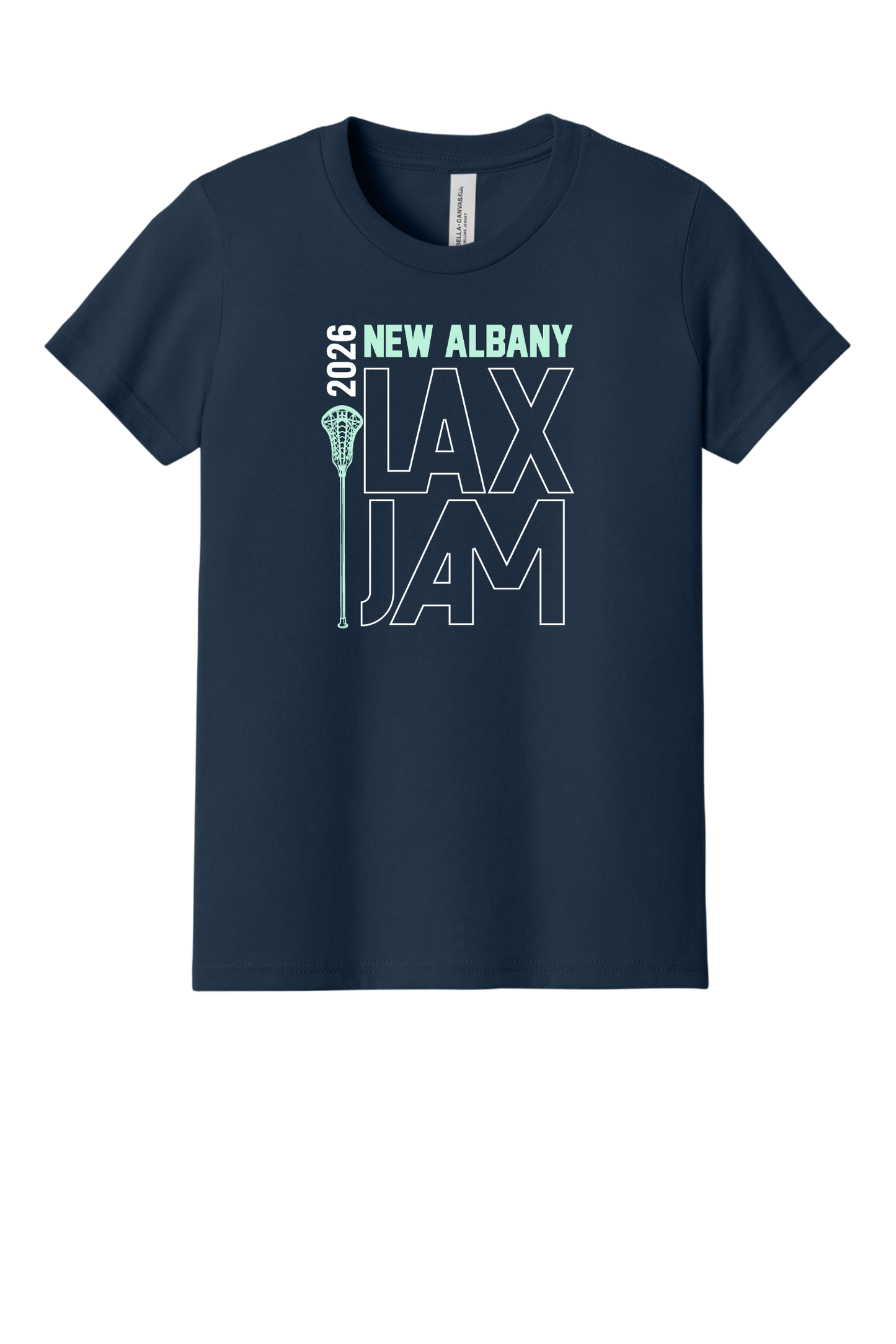 "New Albany Lax Jam 2026" Super Soft Navy Tee (Youth & Adult Sizes)