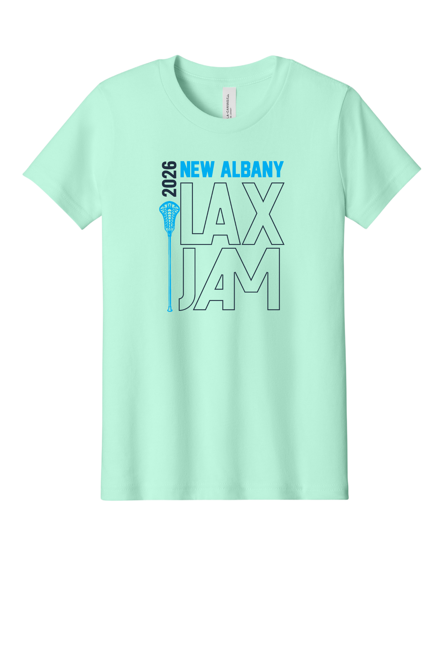 "New Albany Lax Jam 2026" Super Soft Vintage Mint Tee (Youth & Adult Sizes)