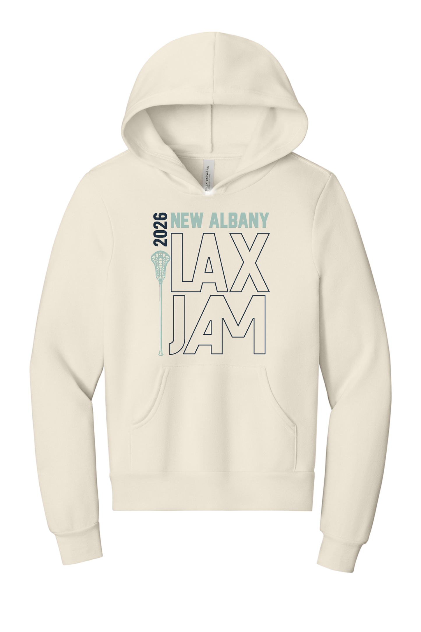 "New Albany Lax Jam 2026" Super Soft Cream Hoodie (Youth & Adult Sizes)