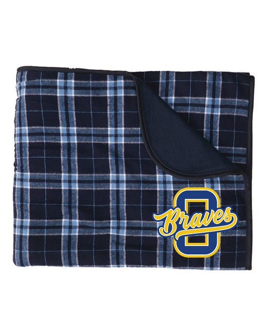 “Olentangy Braves” Boxercraft Flannel and Fleece Blanket