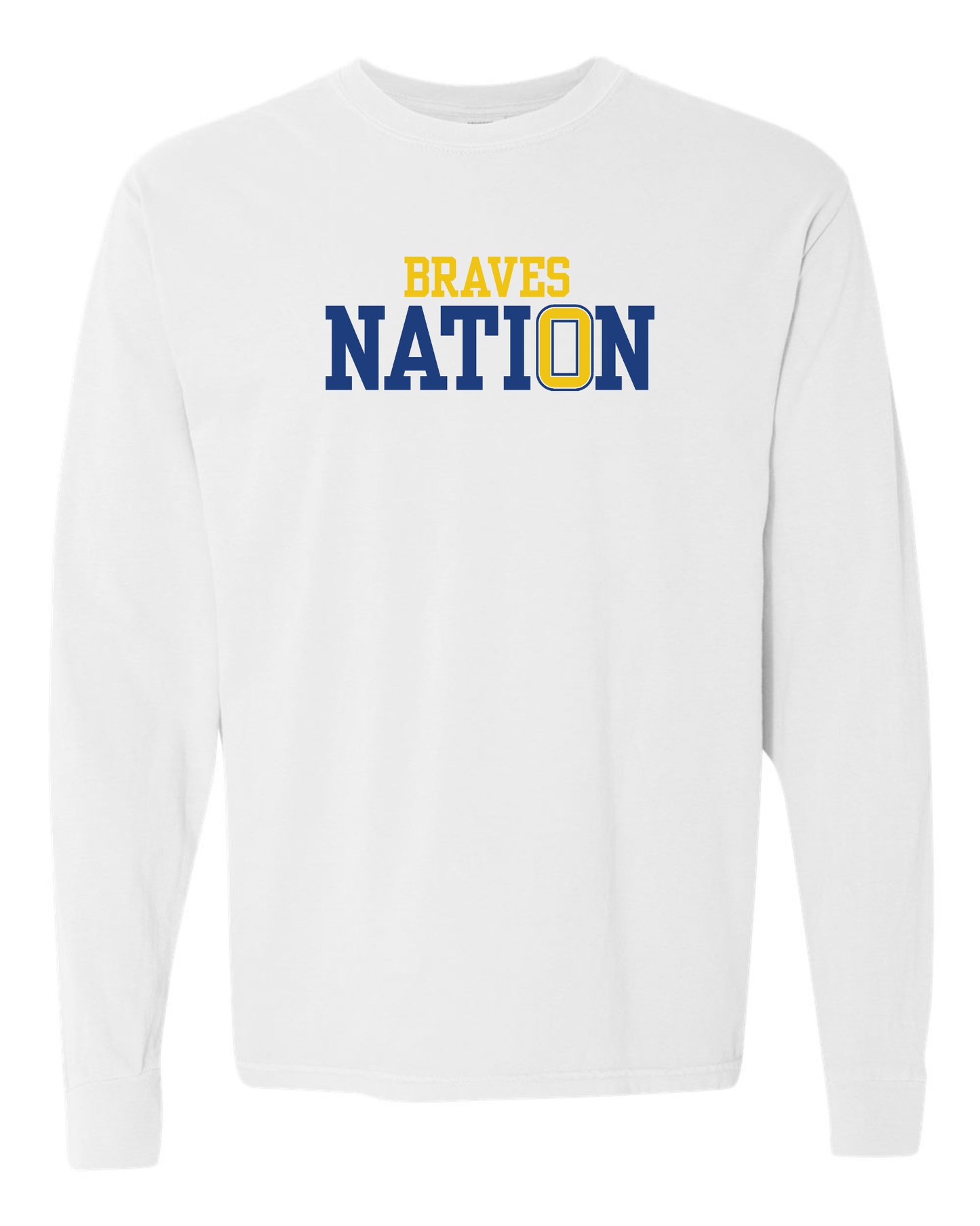 “Braves Nation” Comfort Colors Unisex Long Sleeve Tee