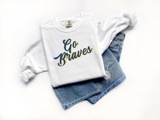 "Go Braves" Comfort Colors Unisex Vintage Sweatshirt