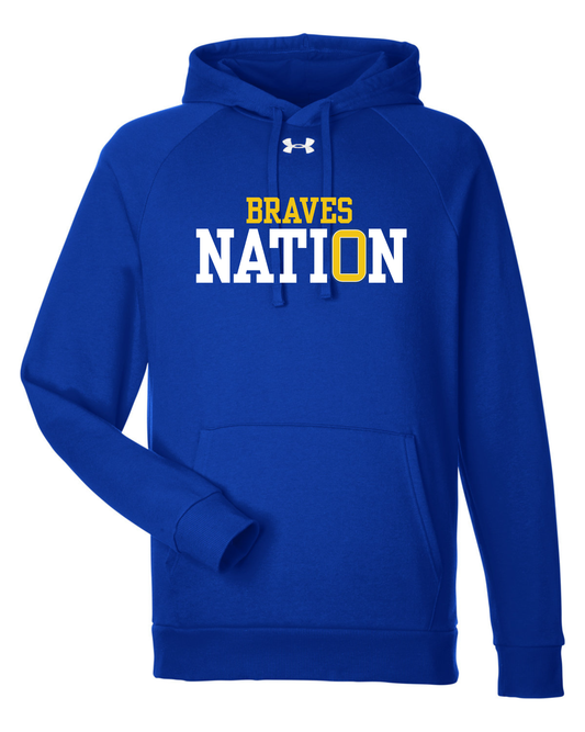 "Braves Nation" Under Armour Men's Rival Fleece Hoodie Sweatshirt