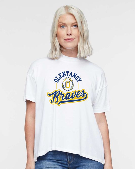 "Olentangy Braves” Hi-Lo Women's Relaxed Tee