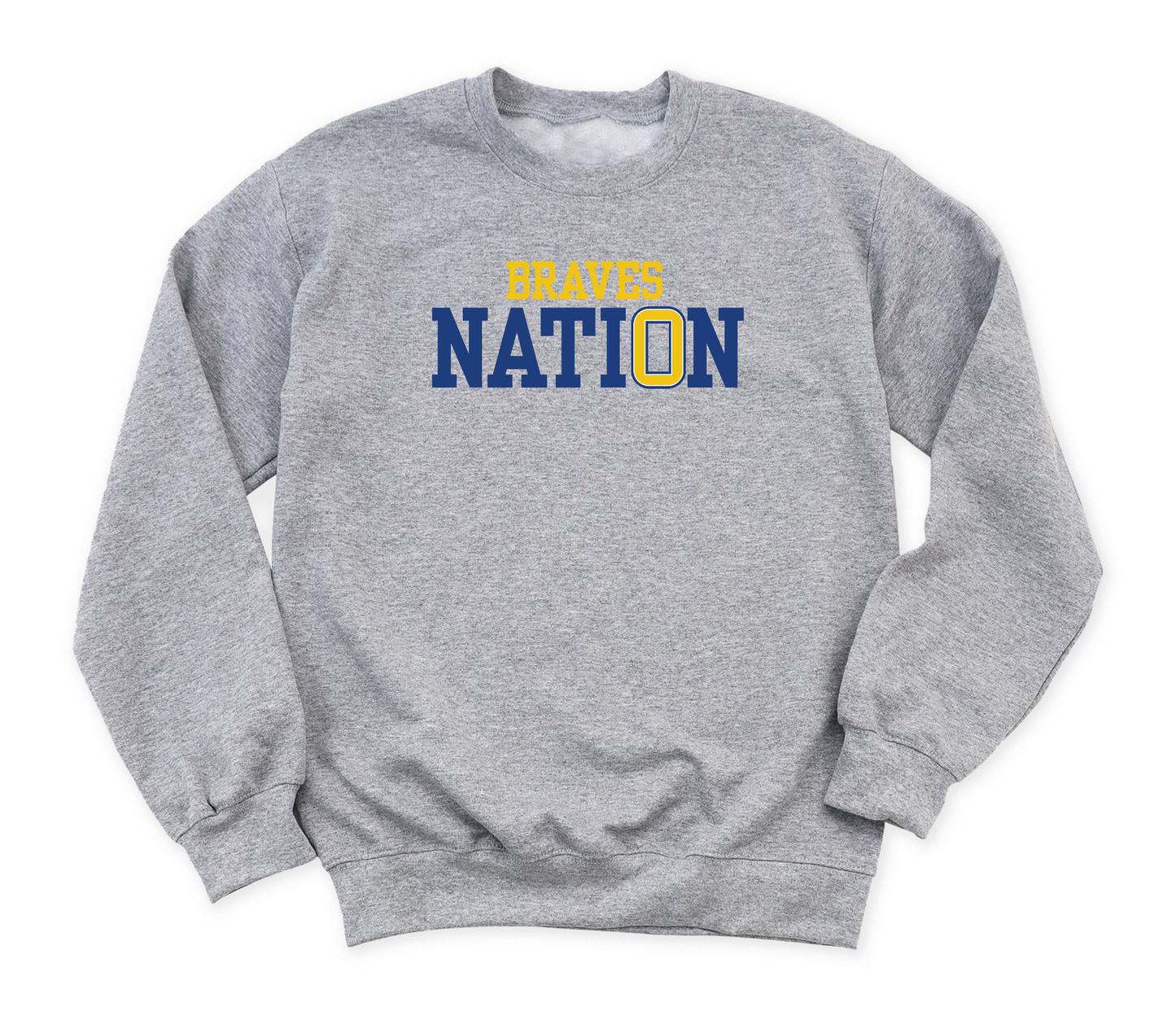 "Braves Nation" Gildan Heavy Blend Crew Sweatshirt