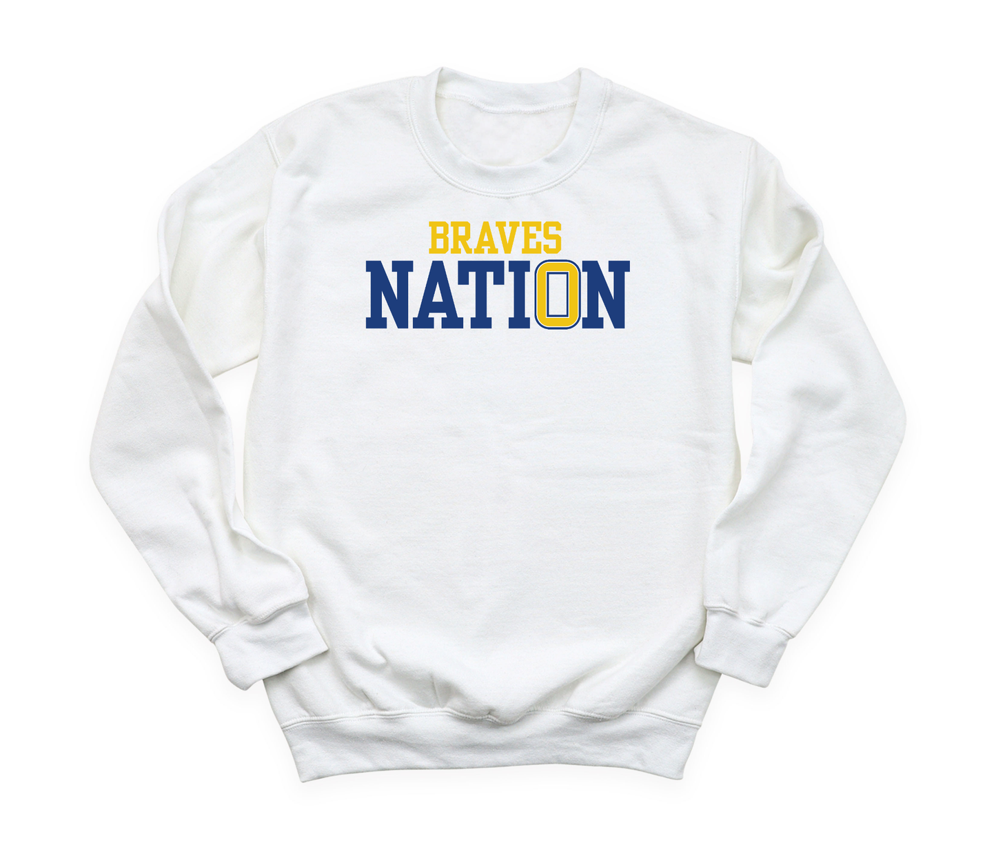 "Braves Nation" Gildan Heavy Blend Crew Sweatshirt