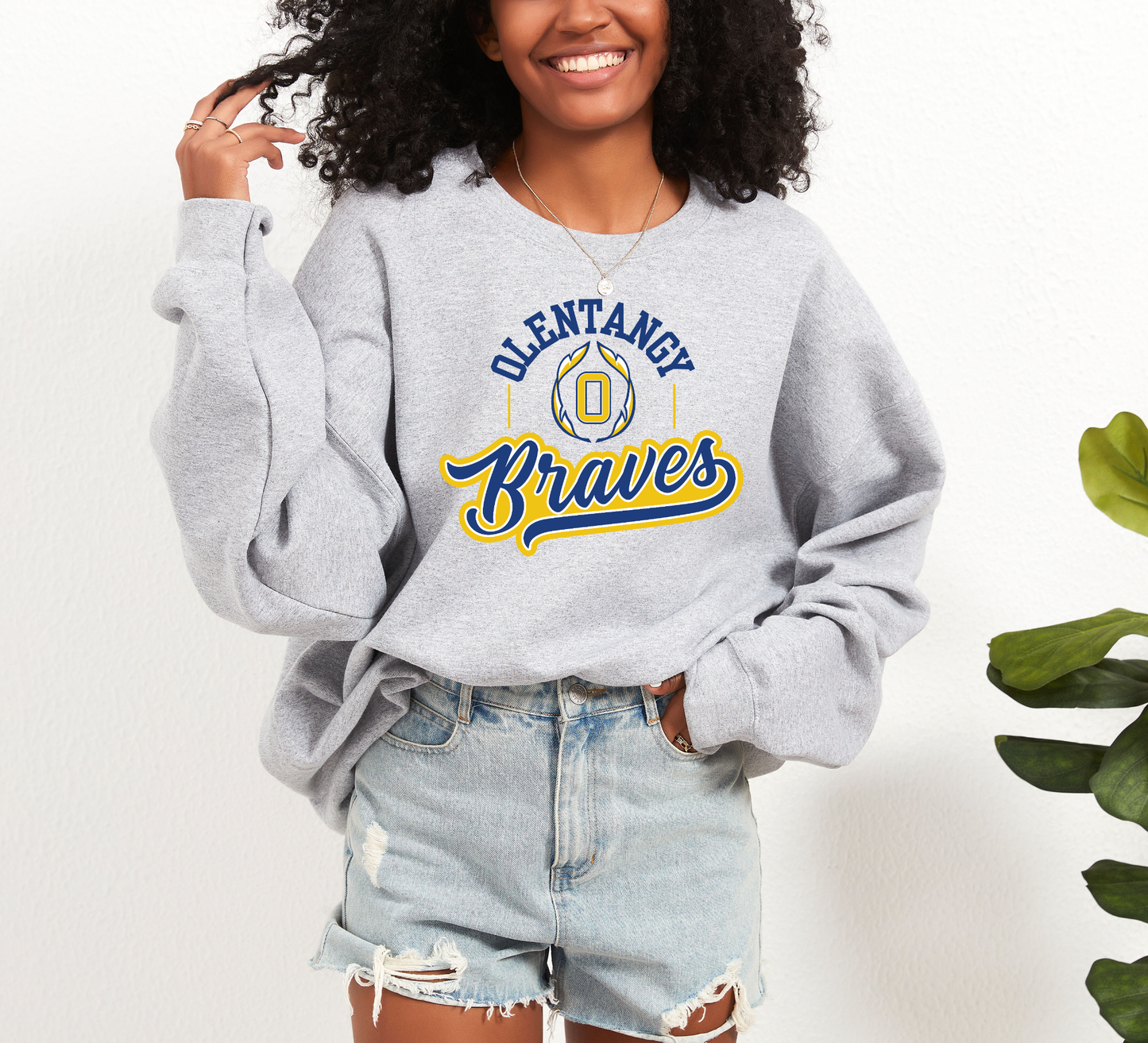 "Olentangy Braves" Gildan Heavy Blend Crew Sweatshirt