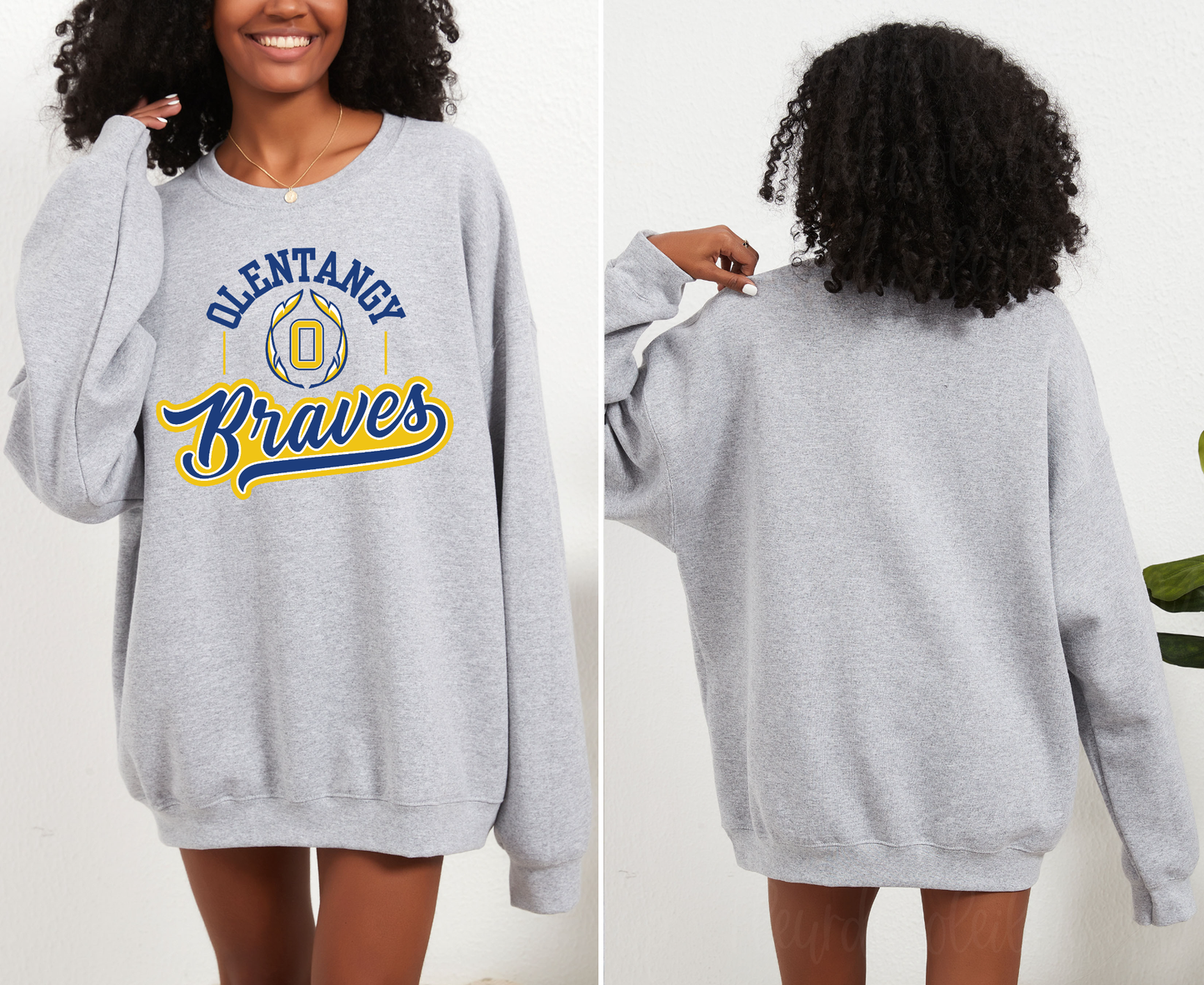 "Olentangy Braves" Gildan Heavy Blend Crew Sweatshirt