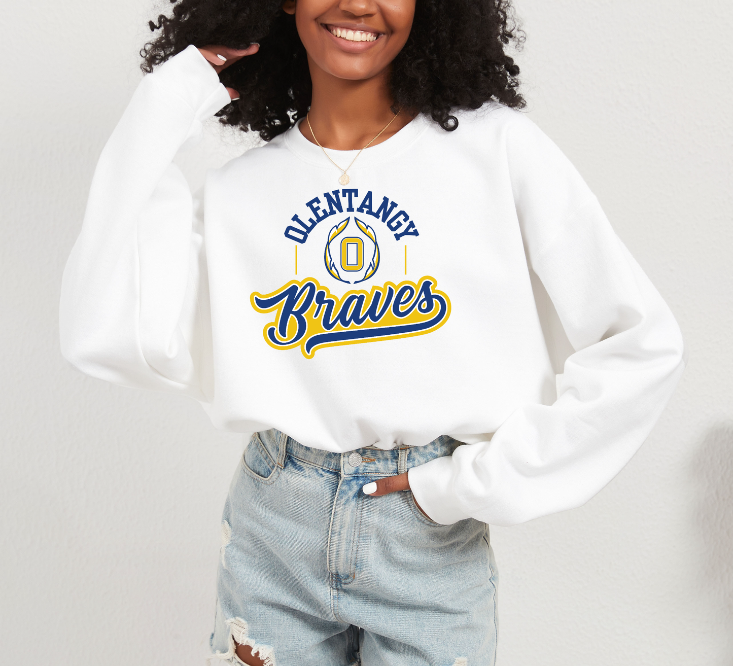 "Olentangy Braves" Gildan Heavy Blend Crew Sweatshirt