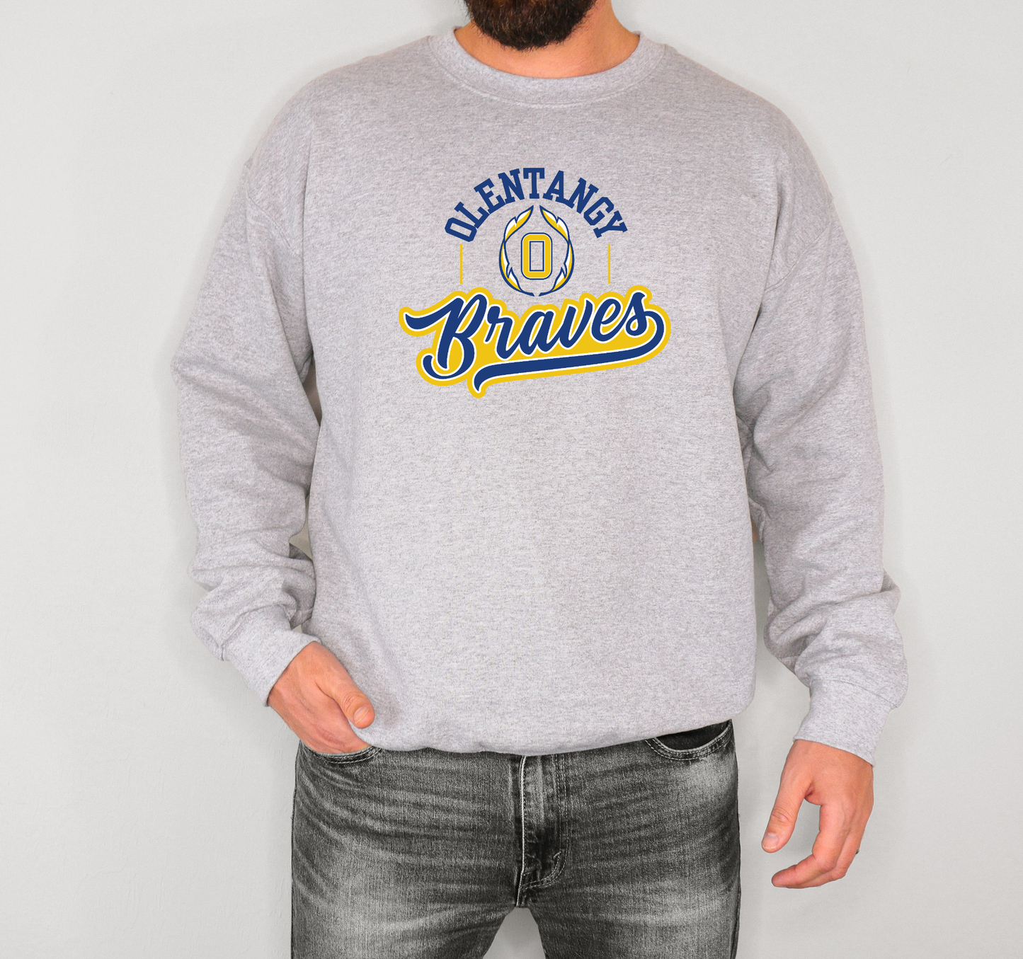 "Olentangy Braves" Gildan Comfort Heavy Blend Crew Sweatshirt