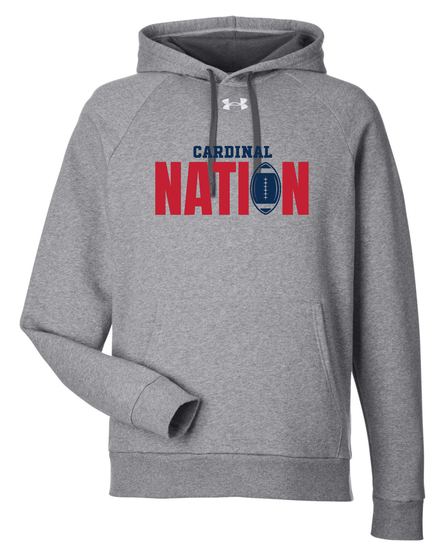 “Cardinal Nation Football” Under Armour Men's Rival Fleece Hoodie Sweatshirt