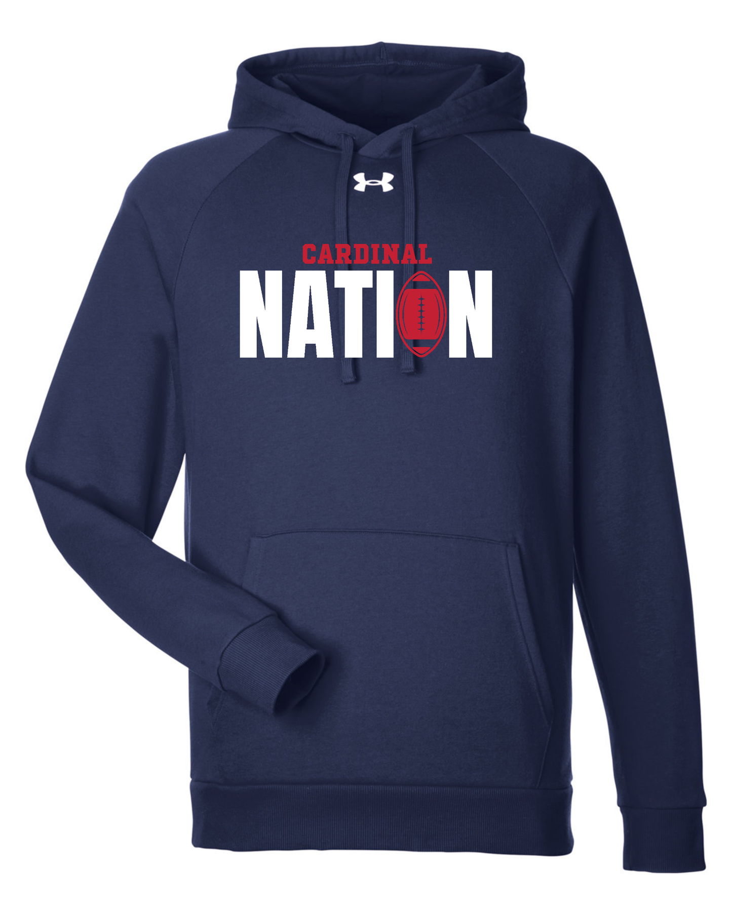 “Cardinal Nation Football” Under Armour Men's Rival Fleece Hoodie Sweatshirt