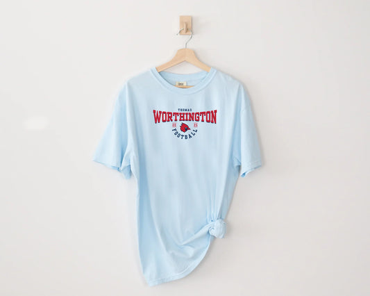 “TW Football Arch” Comfort Colors Vintage Tee - Varsity92