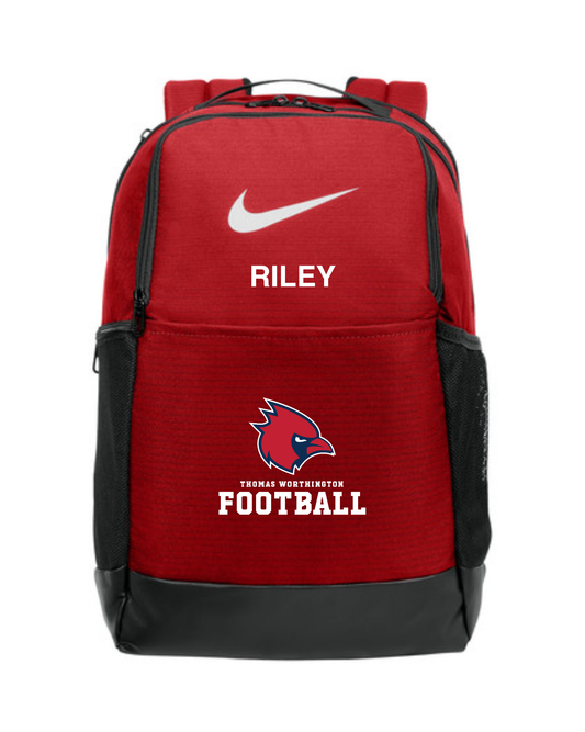 "Thomas Worthington Football" Personalized Embroidered Nike Backpack