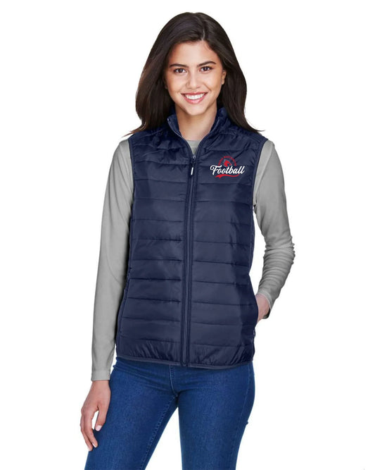 “TW Football Script” Women’s Core365 quilted vest