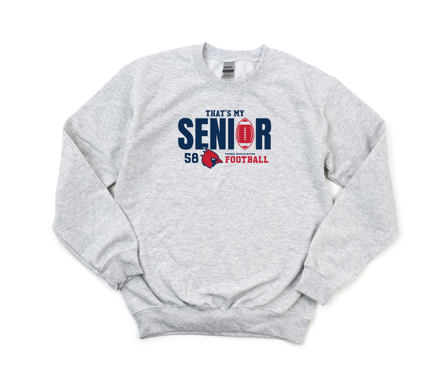 TWHS Football "That’s my Senior" PERSONALIZED Crew Sweatshirt