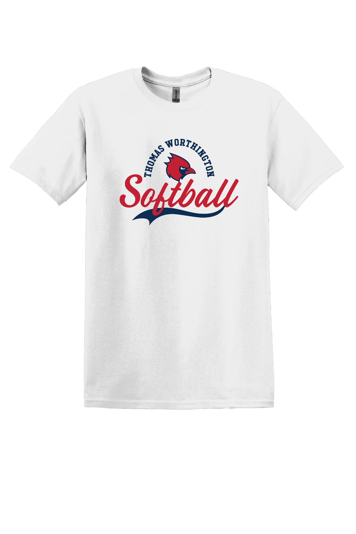 "Thomas Worthington Softball" Gildan Unisex Softstyle Tee (youth sizes available)