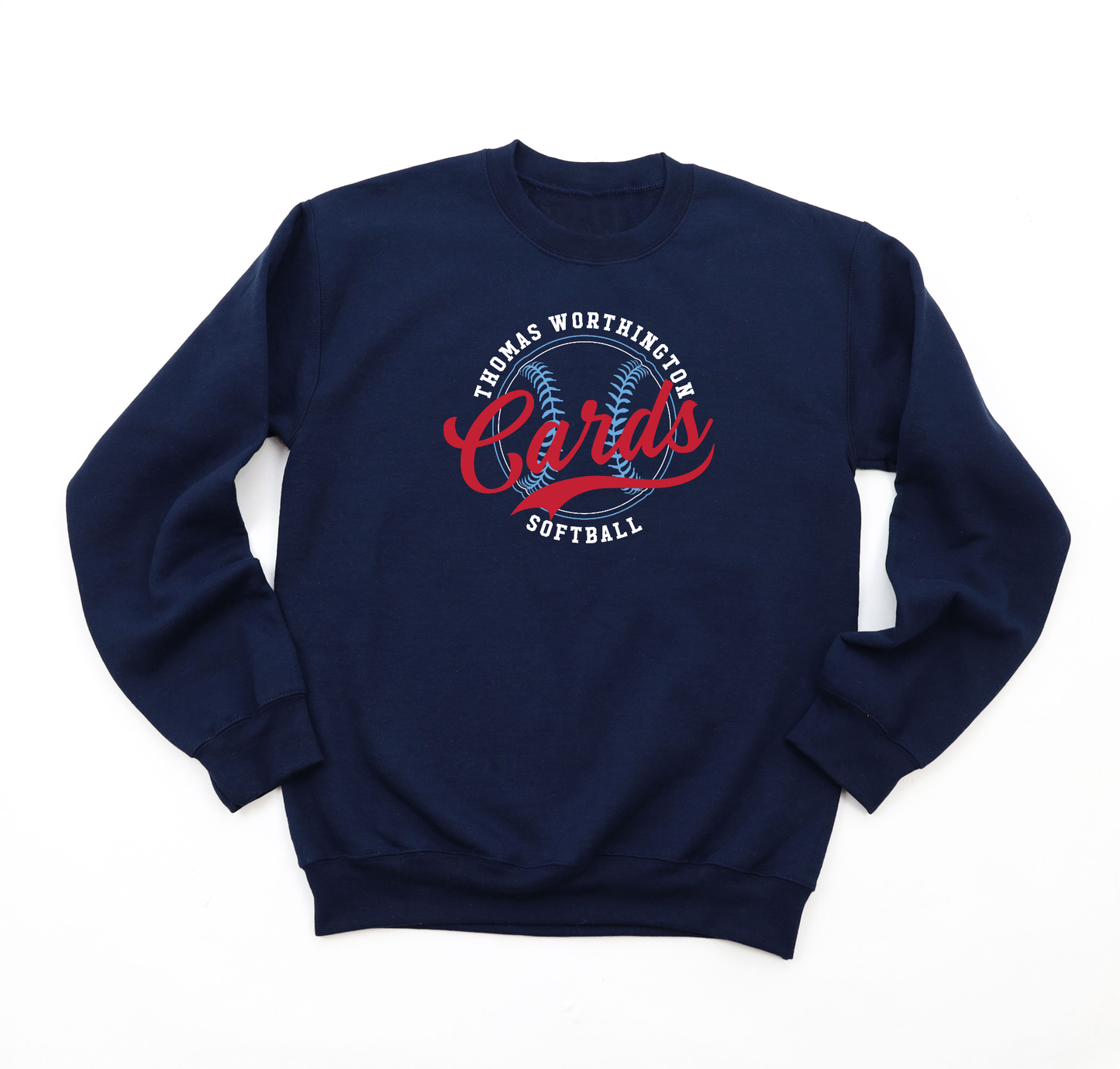 "Thomas Worthington Cards Softball" Unisex Heavy Blend Crewneck Sweatshirt (youth sizes available)