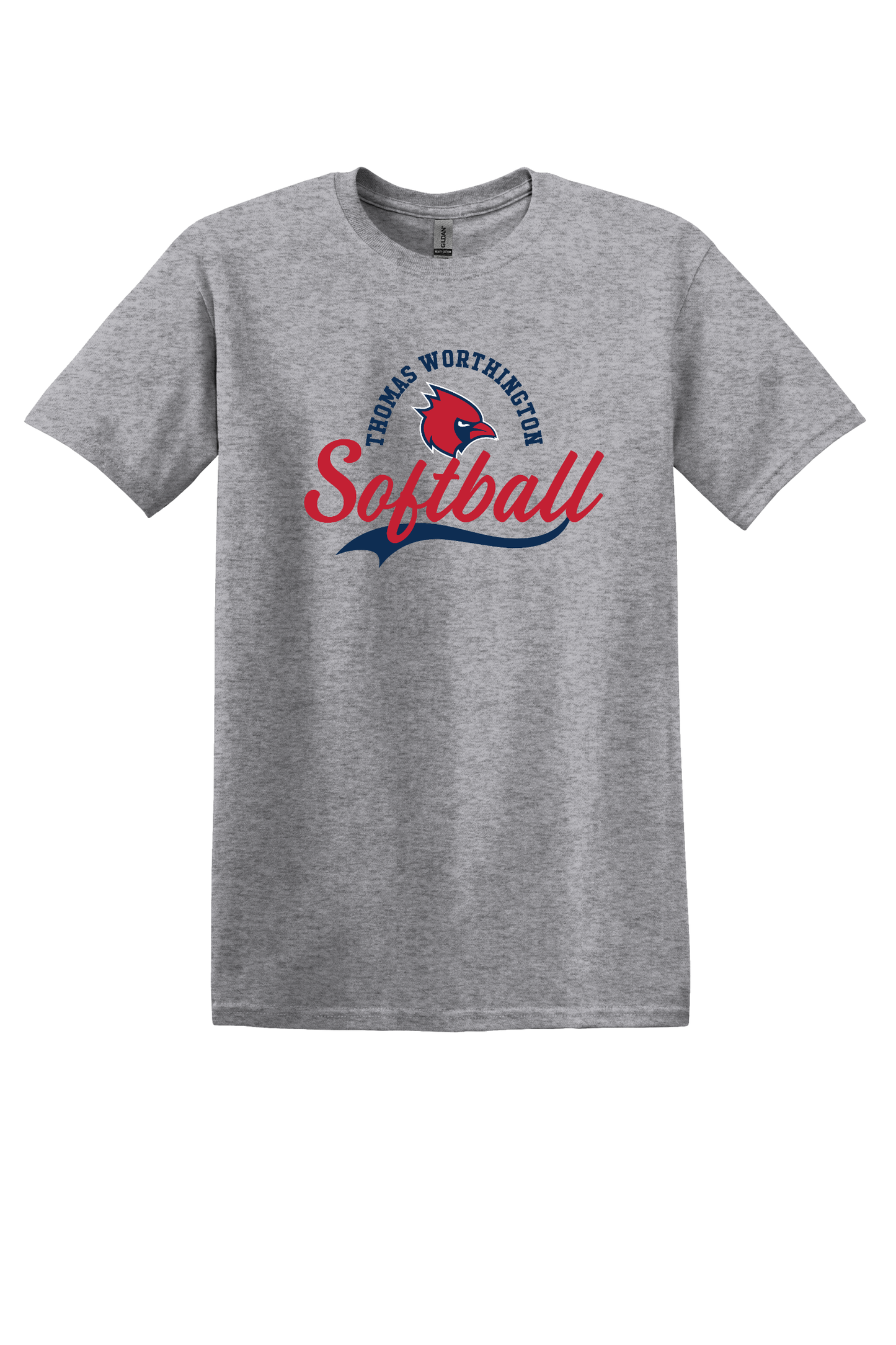 "Thomas Worthington Softball" Gildan Unisex Softstyle Tee (youth sizes available)