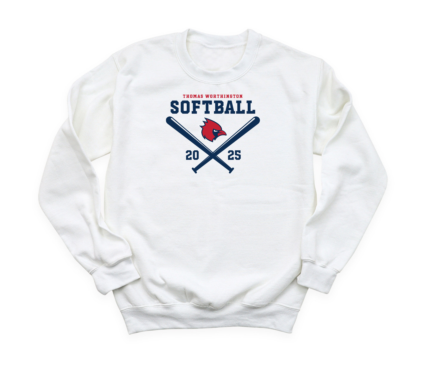 "Thomas Worthington Softball 2025" Heavy Blend Unisex Crewneck Sweatshirt (youth sizes available)