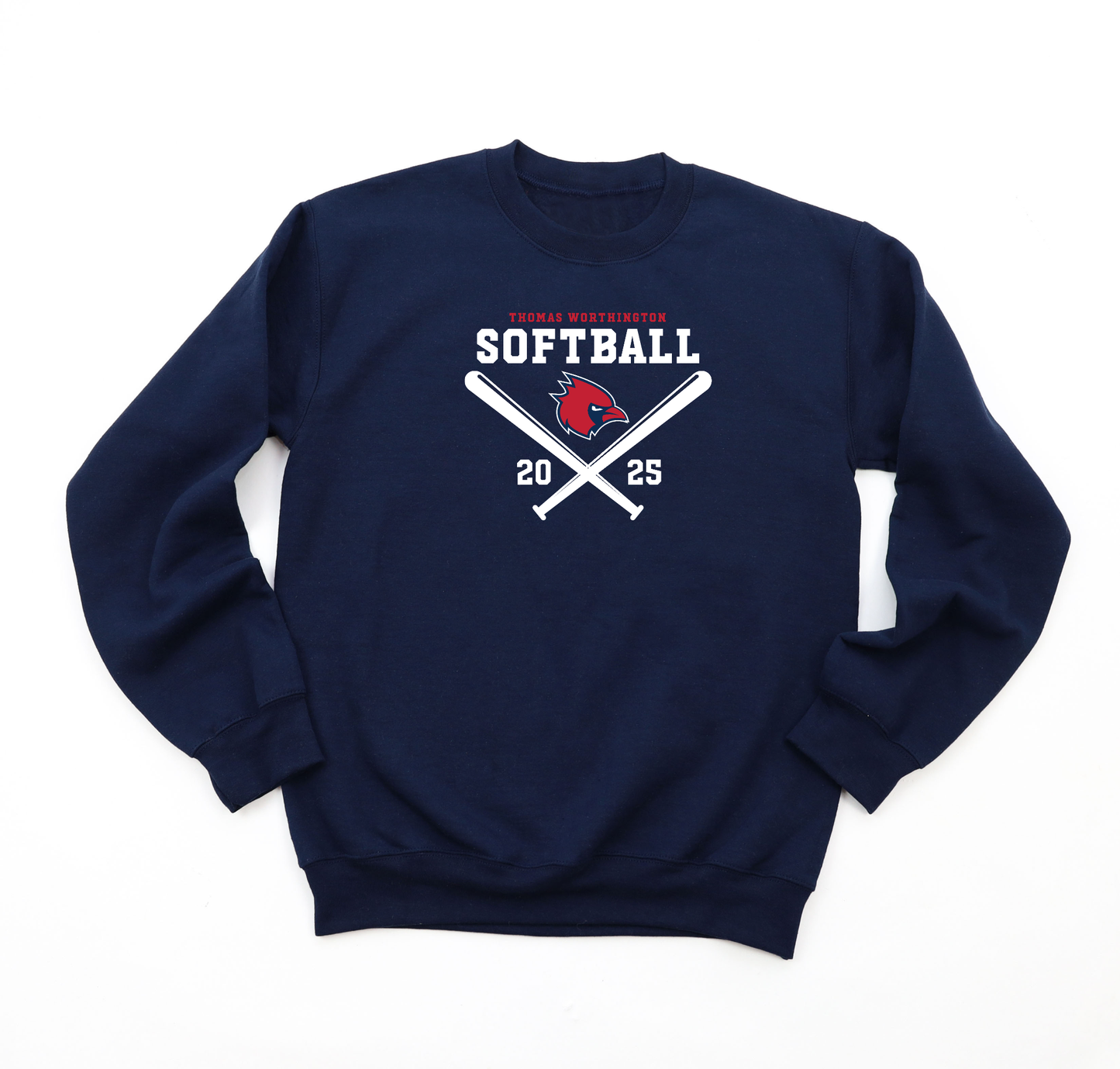 "Thomas Worthington Softball 2025" Heavy Blend Unisex Crewneck Sweatshirt (youth sizes available)