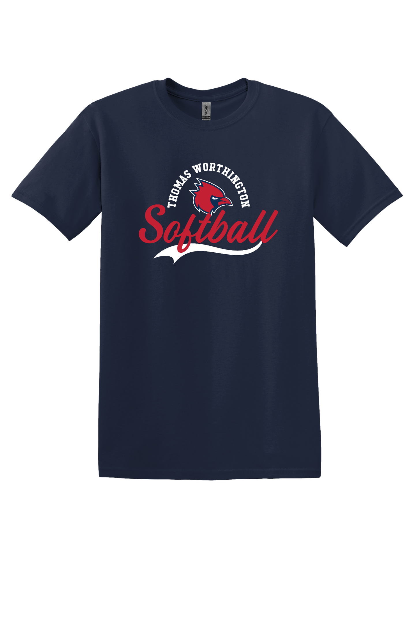 "Thomas Worthington Softball" Gildan Unisex Softstyle Tee (youth sizes available)