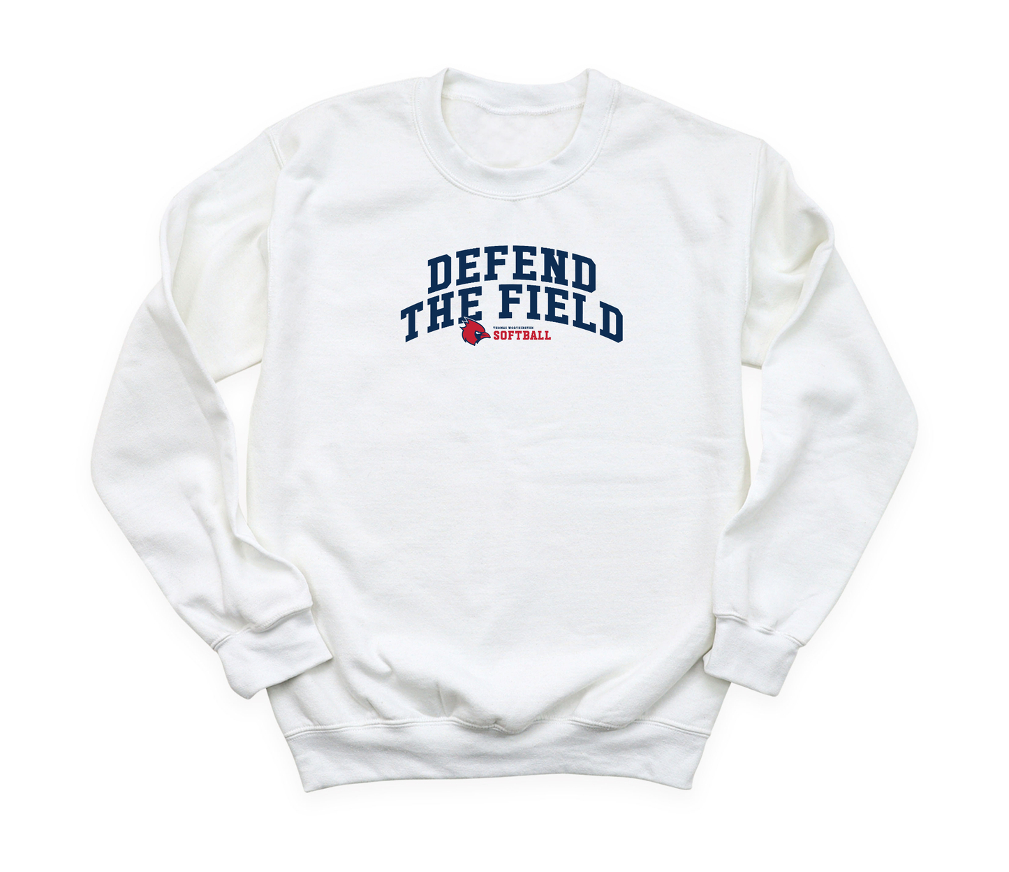 "Defend The Field: Thomas Worthington Softball” Heavy Blend Unisex Crewneck Sweatshirt (youth sizes available)