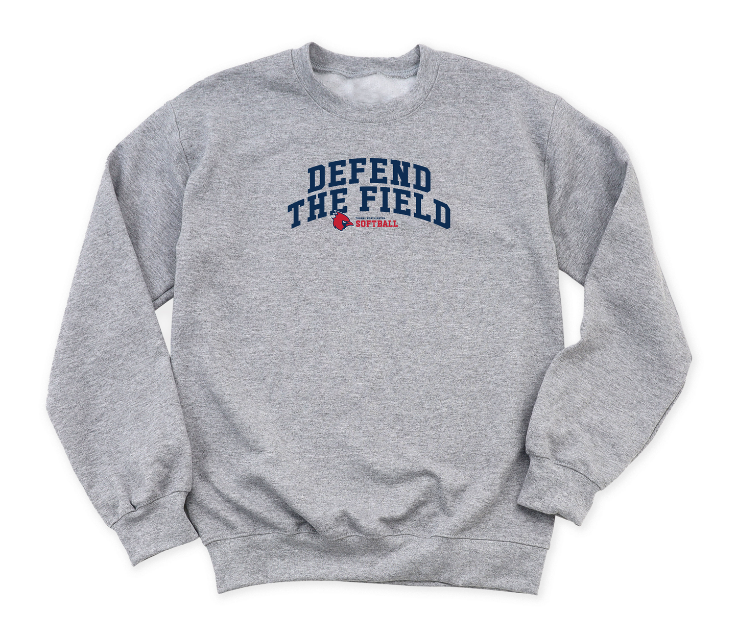 "Defend The Field: Thomas Worthington Softball” Heavy Blend Unisex Crewneck Sweatshirt (youth sizes available)