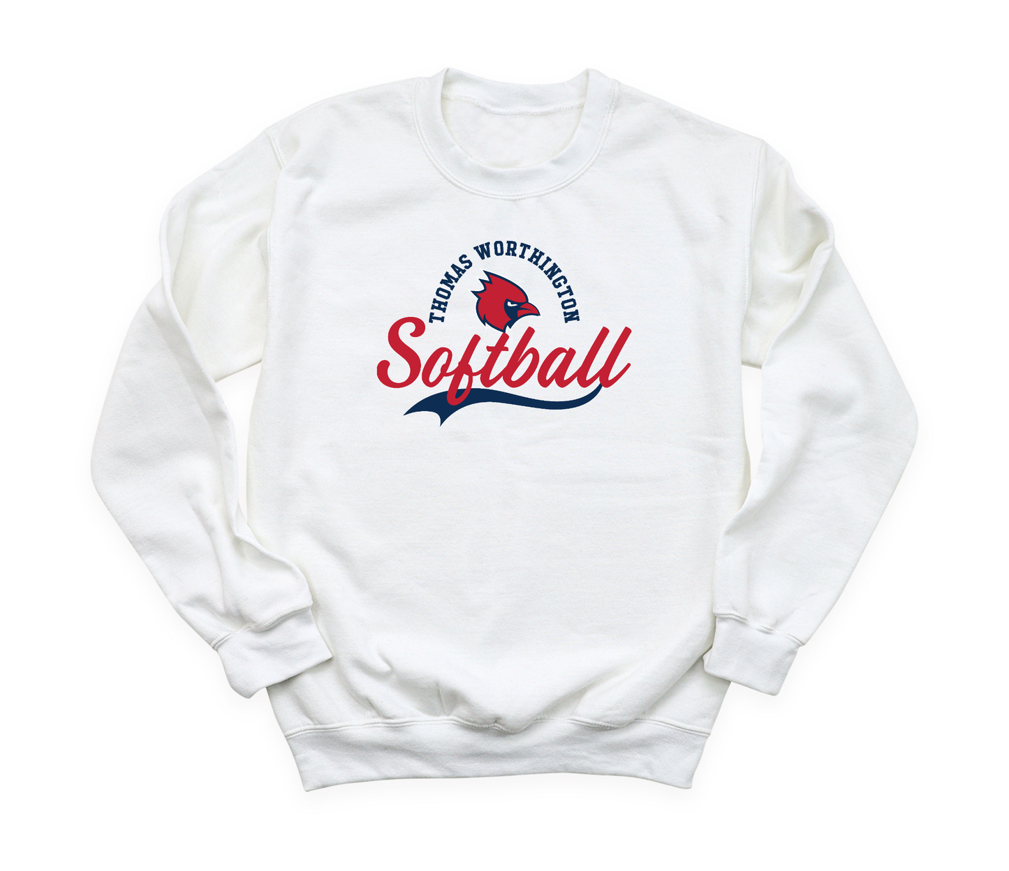 "Thomas Worthington Softball" Gildan Unisex Heavy Blend Crewneck Sweatshirt (youth sizes available)