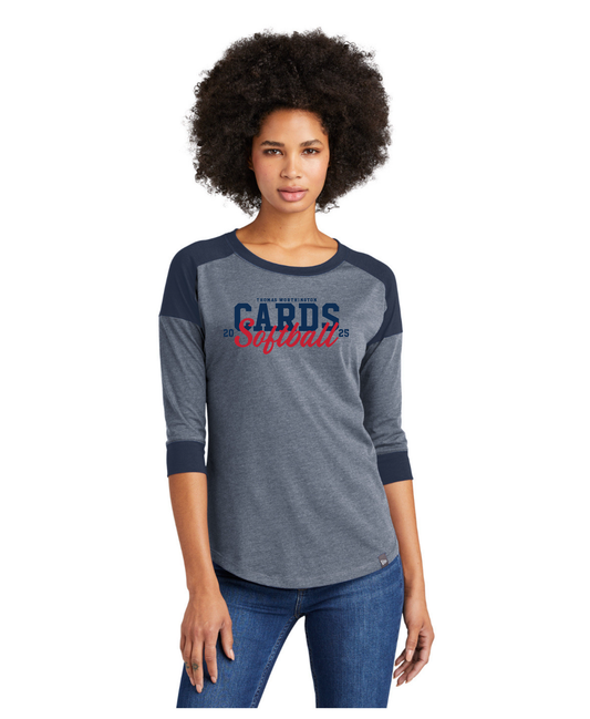 TWHS Softball New Era Women’s 3/4 Tee