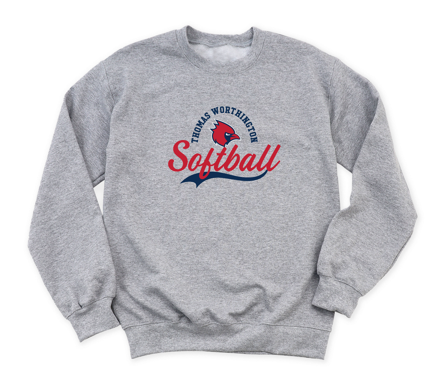 "Thomas Worthington Softball" Gildan Unisex Heavy Blend Crewneck Sweatshirt (youth sizes available)