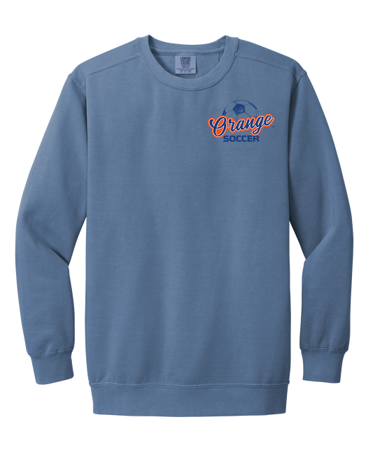 "Orange Soccer" Comfort Colors Unisex Vintage Sweatshirt