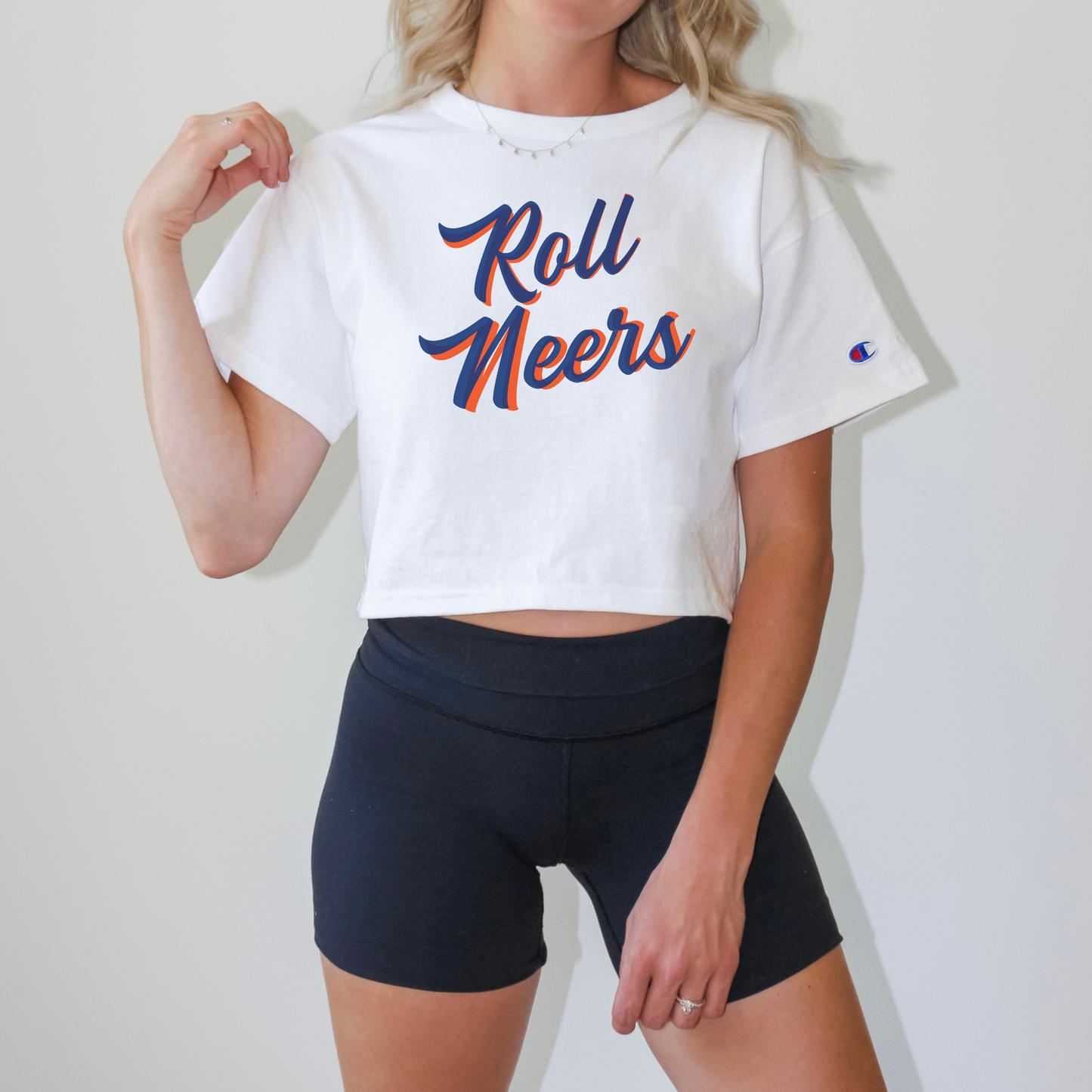 Women's "Roll Neers" Champion Boxy Fit Crop Tee