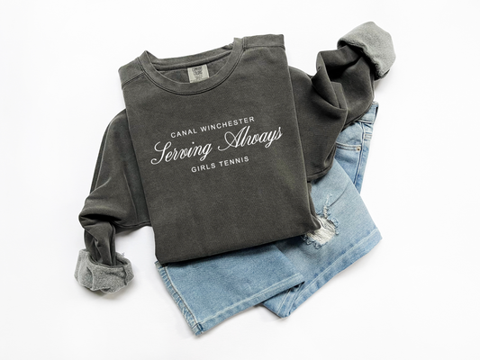 "Serving Always" Comfort Colors Vintage Crew Sweatshirt