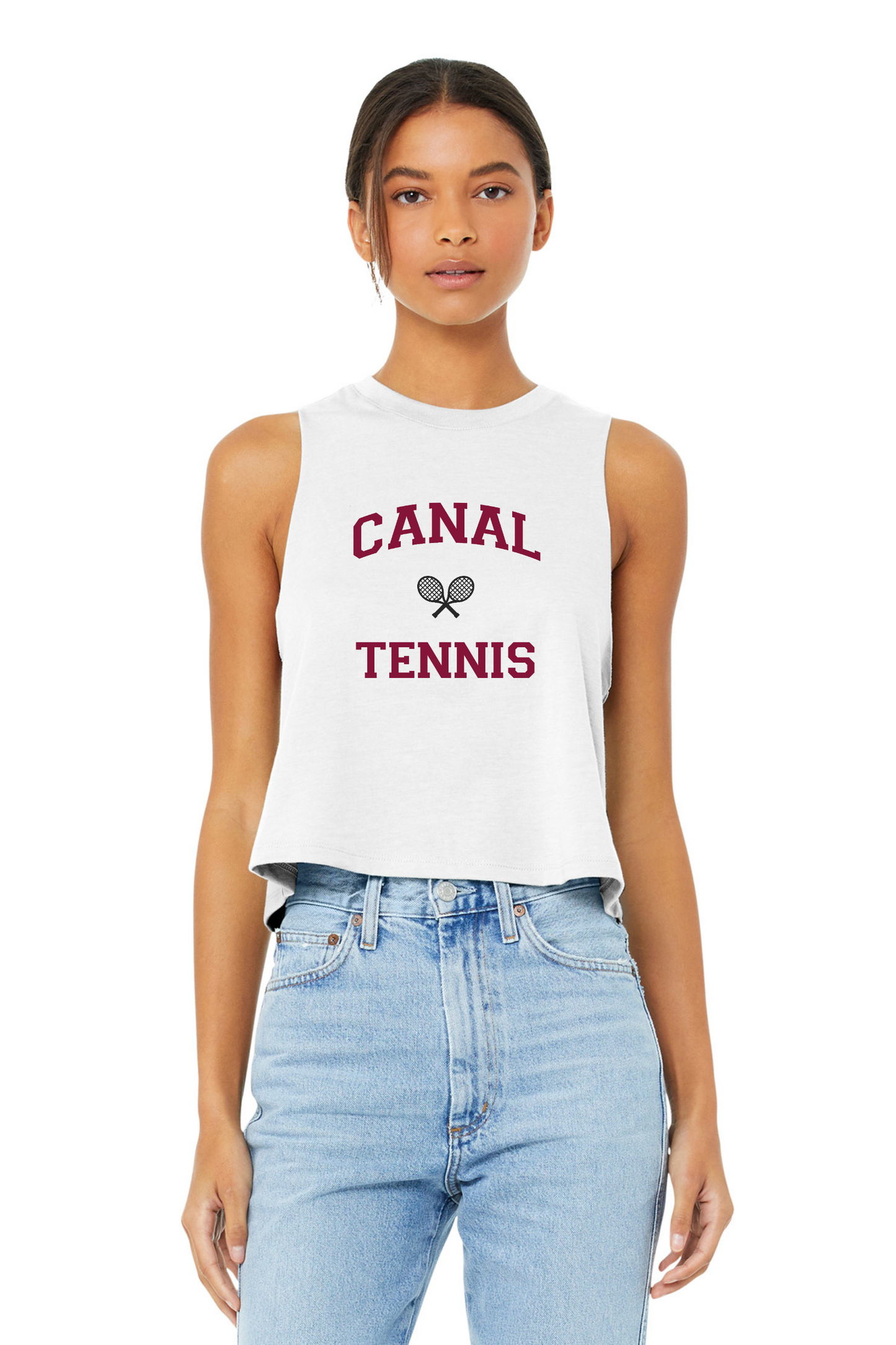 "Canal Tennis" Women's Racerback Crop Tank