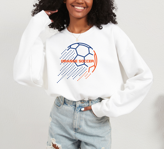 "Orange Soccer" Gildan Heavy Blend Crew Sweatshirt