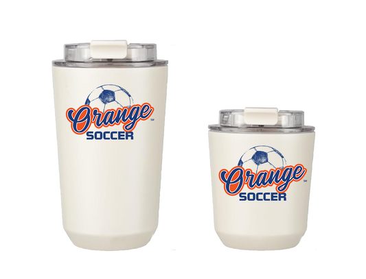 "Orange Soccer" Insulated Travel Tumbler and Coffee Mug