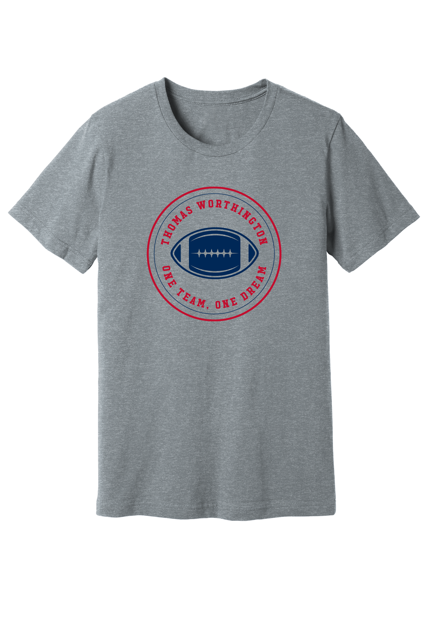 "Thomas Worthington One Team, One Dream" Football Gildan Softstyle Comfort Unisex Tee