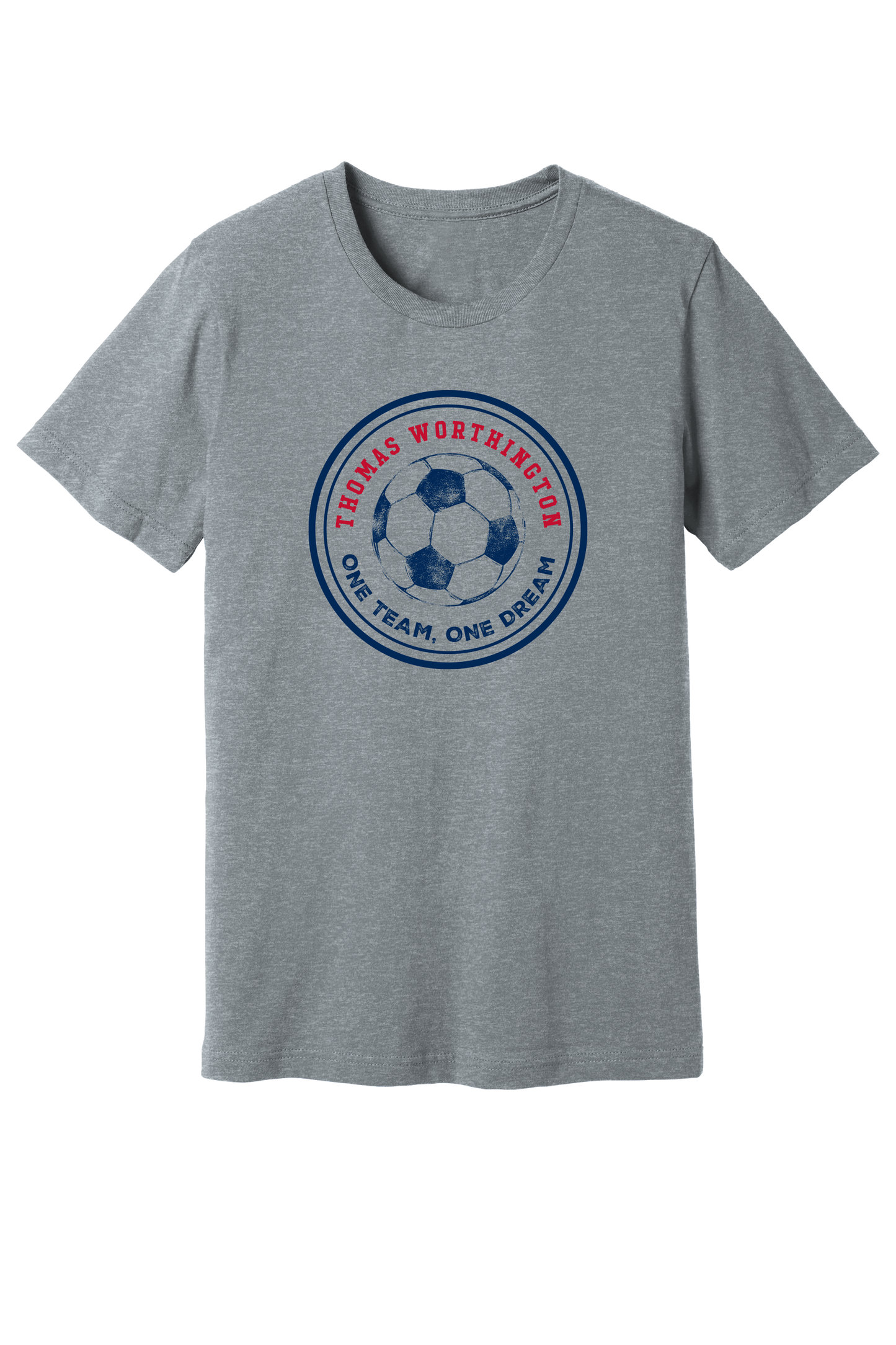 "Thomas Worthington One Team, One Dream" Soccer Gildan Softstyle Comfort Unisex Tee