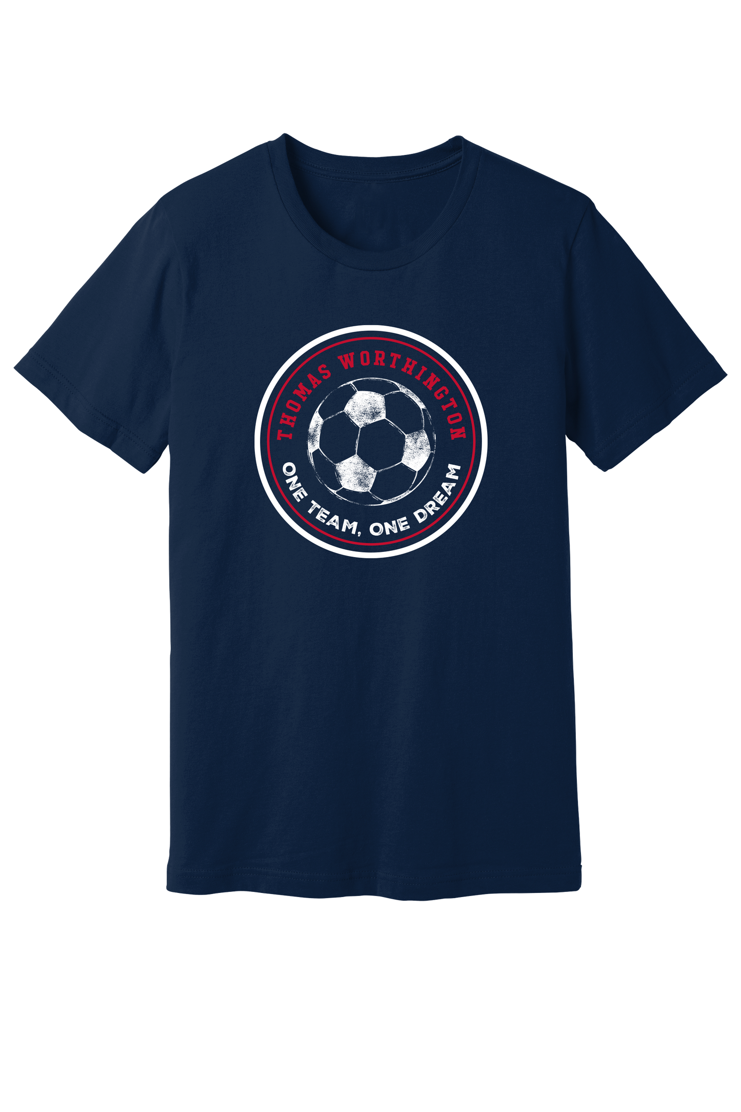 "Thomas Worthington One Team, One Dream" Soccer Gildan Softstyle Comfort Unisex Tee