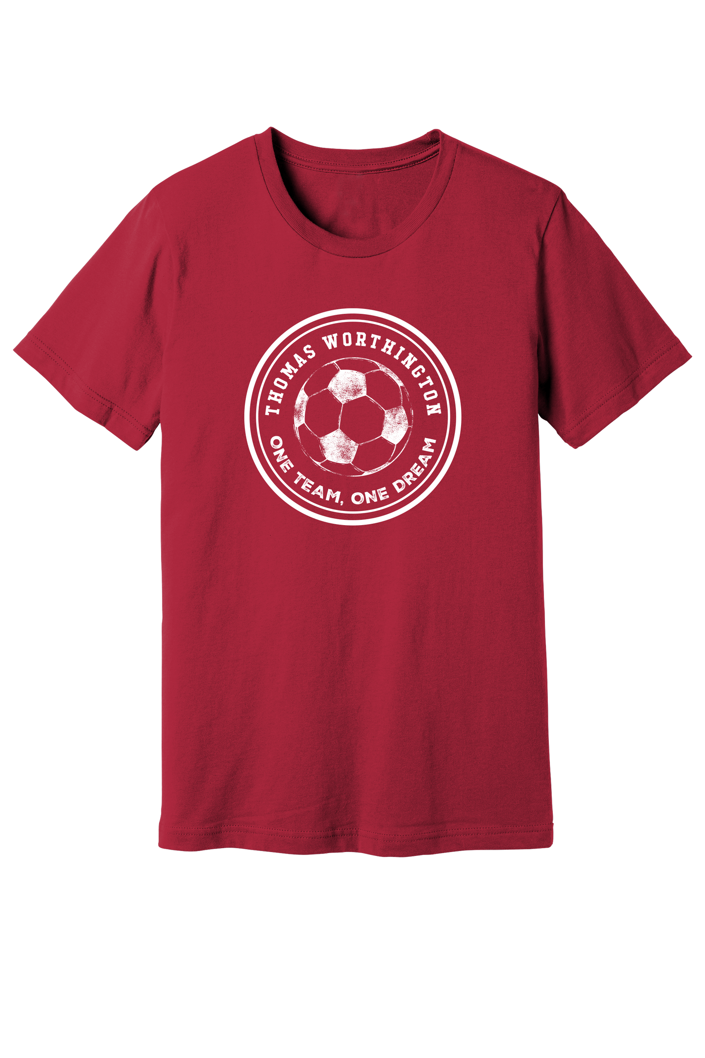 "Thomas Worthington One Team, One Dream" Soccer Gildan Softstyle Comfort Unisex Tee