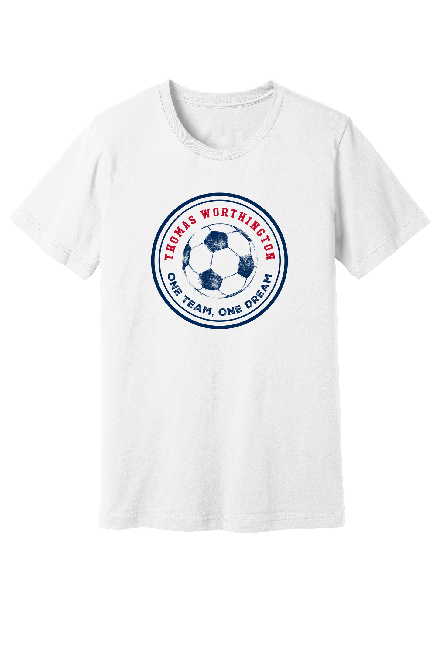 "Thomas Worthington One Team, One Dream" Soccer Gildan Softstyle Comfort Unisex Tee