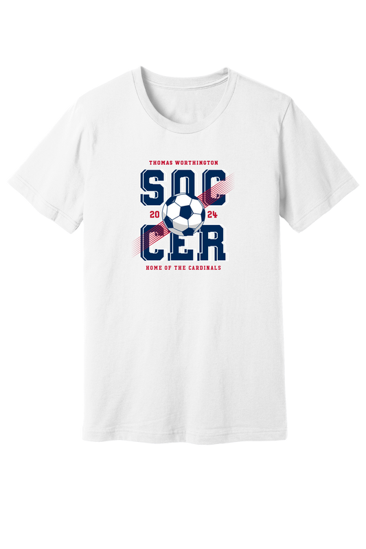 "Thomas Worthington Soccer: Home of the Cardinals" Gildan Softstyle Comfort Unisex Tee