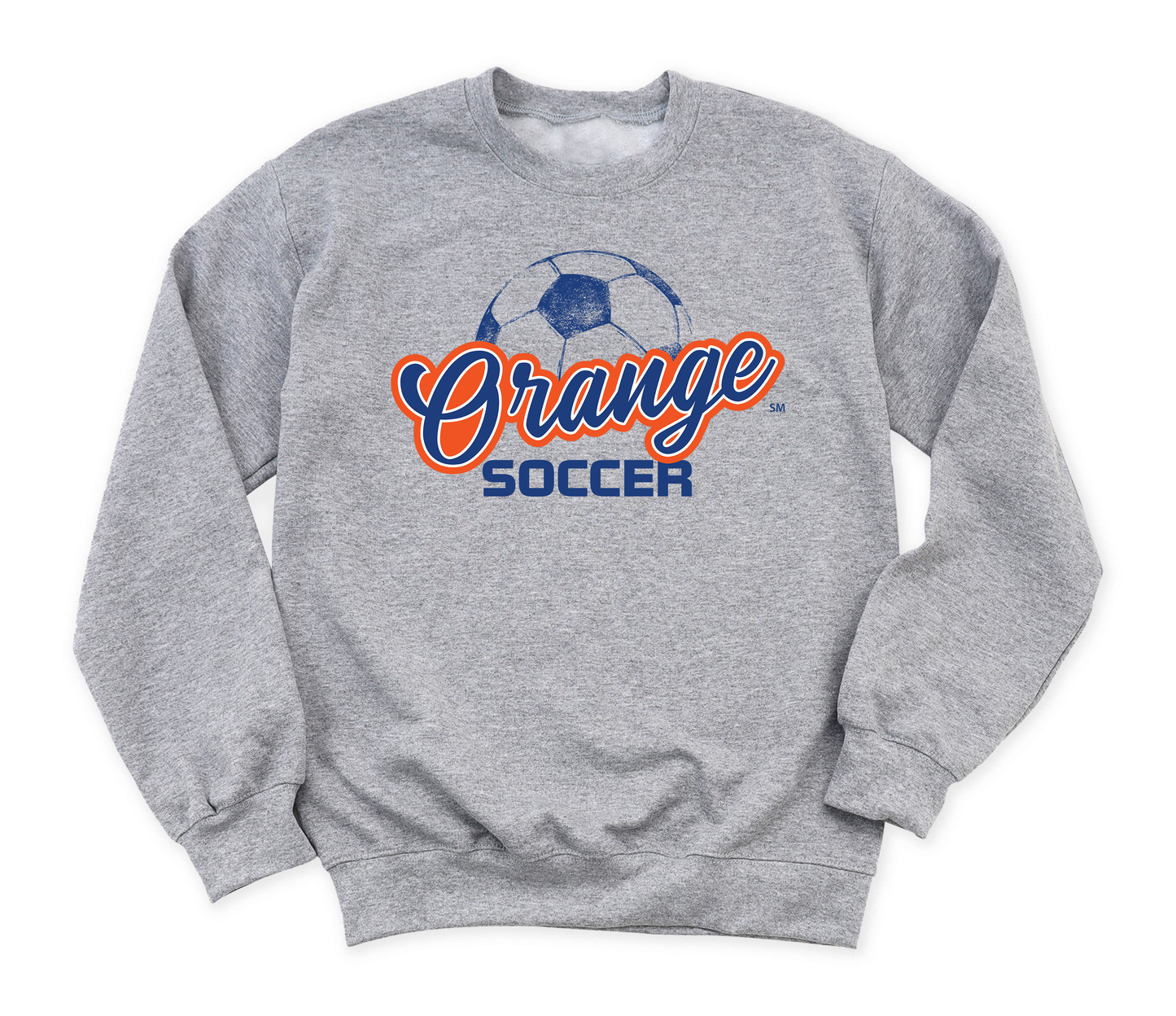Men's "Orange Soccer" Gildan Comfort Heavy Blend Crew