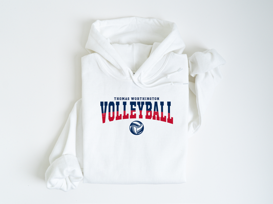 "Thomas Worthington Volleyball" Gildan Comfort Heavy Blend Unisex Hoodie Sweatshirt