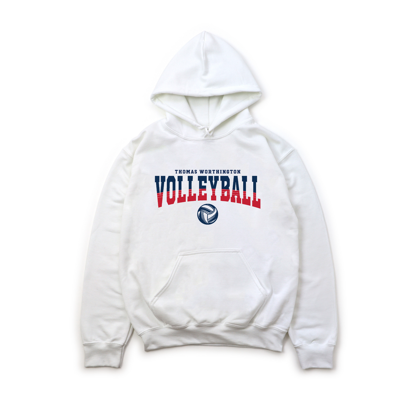 "Thomas Worthington Volleyball" Heavy Blend Unisex Hoodie Sweatshirt